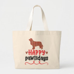 Bolsa Tote Grande Feliz Natal Palavras Engraçadas
