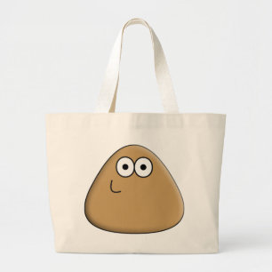 Bolsa Tote Grande Feliz Pou - Saco de Mão