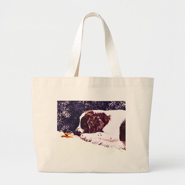 Bolsa Tote Grande feriados felizes de Welshie (Frente)