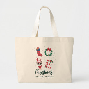 Bolsa Tote Grande Feriados Festivos De Festas De Correspondência Da