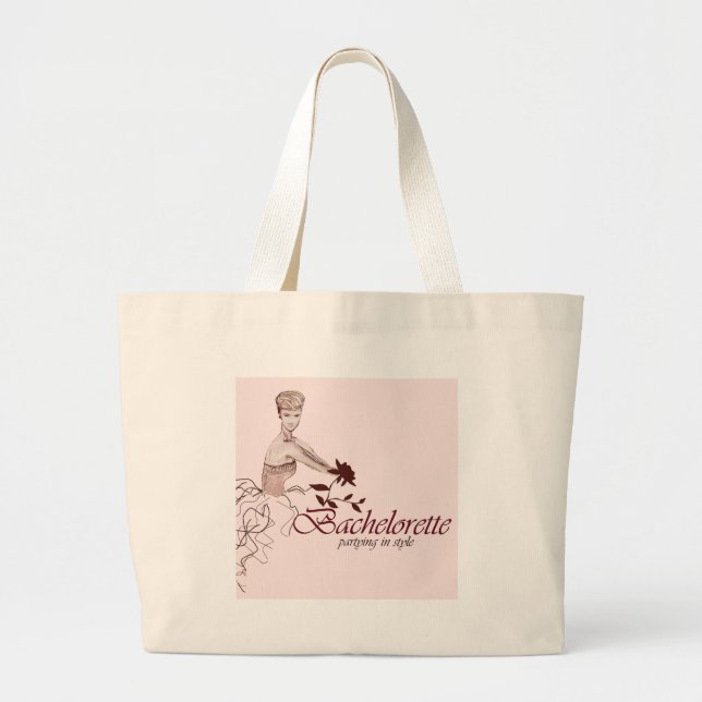 Bolsa Tote Grande Festa de solteira à moda (Frente)