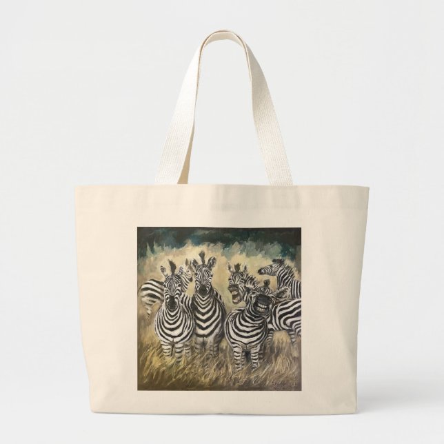 Bolsa Tote Grande Festa Zebra (Frente)