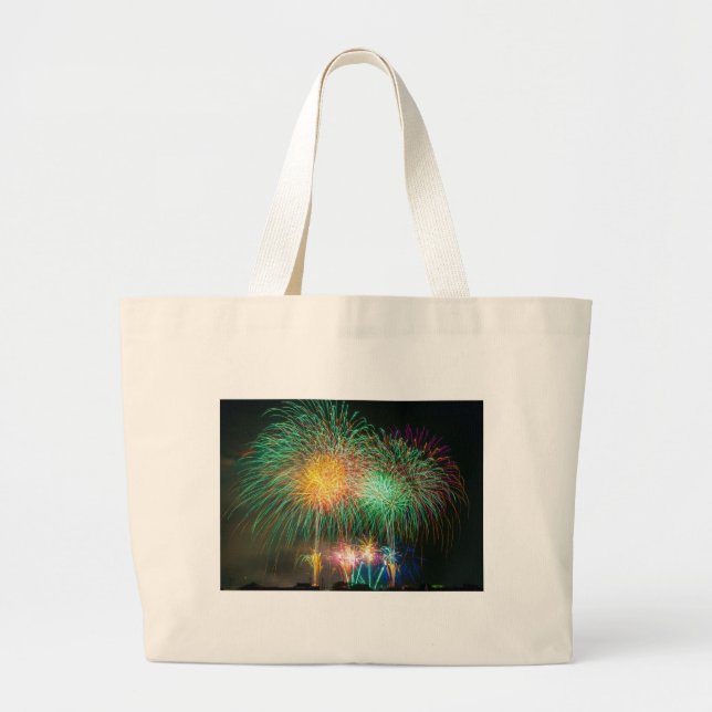 Bolsa Tote Grande Festival Fireworks Light Japão (Frente)