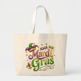 Bolsa Tote Grande Festive Mardi Gras Tote Bag – Carnival Parade Cele