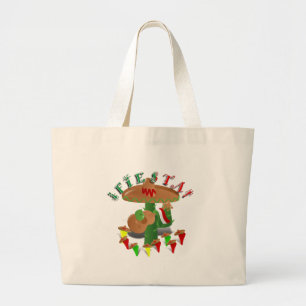 Bolsa Tote Grande Fiesta Cactus w/Sombrero & Guitar