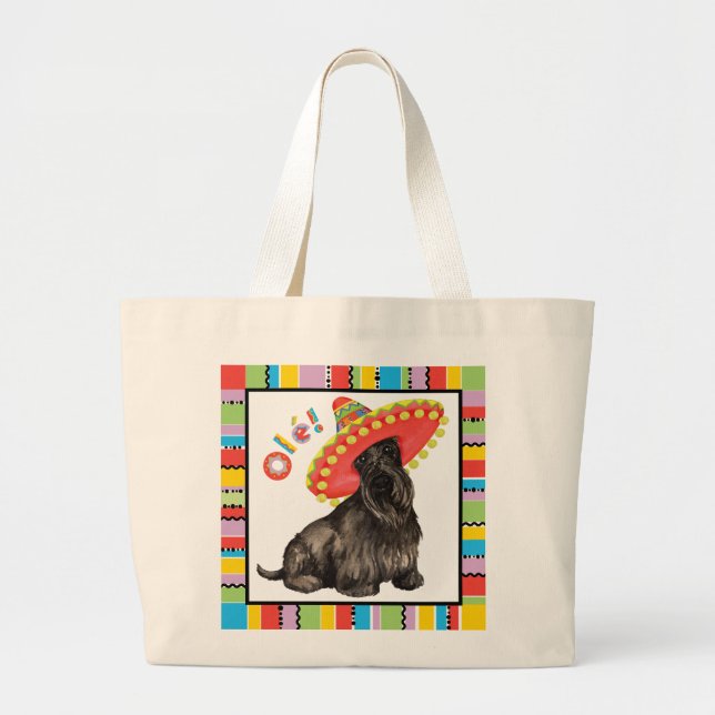 Bolsa Tote Grande Fiesta Scottish Terrier (Frente)