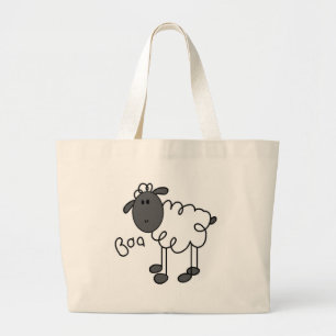 Bolsa Tote Grande Figura camiseta e presentes da vara dos carneiros