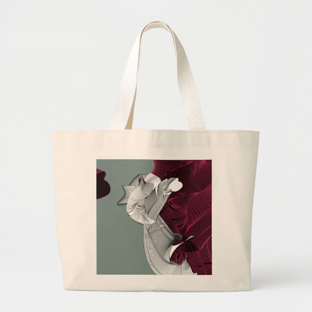 Bolsa Tote Grande Figura de arte digital (Frente)