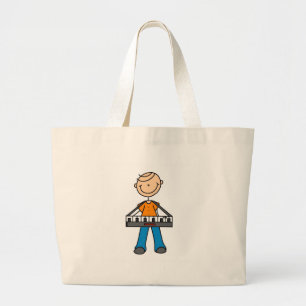 Bolsa Tote Grande Figura saco da vara do teclado