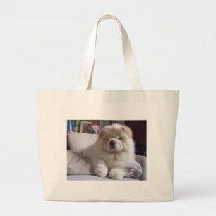 Bolsa Tote Grande Filhote de cachorro branco da comida de comida do