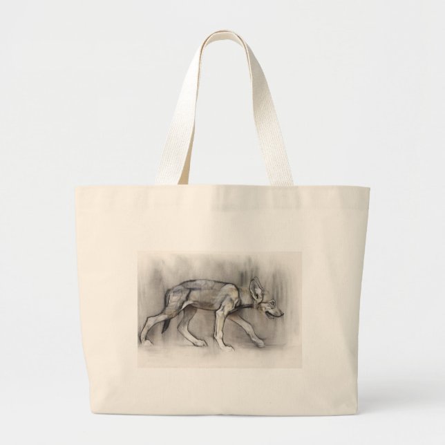 Bolsa Tote Grande Filhote de cachorro magro (Frente)