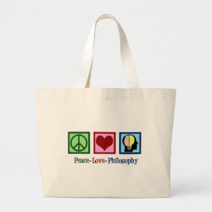 Bolsa Tote Grande Filosofia de Paz e Amor
