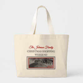 Bolsa Tote Grande Fim de Semana de Compras de Natal da Família Enfei