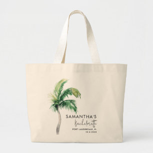 Bolsa Tote Grande Fim de Semana de Despedida de Solteira Aquarela de