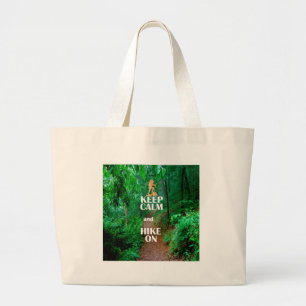 Bolsa Tote Grande Fique calmo e caminhe