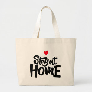 Bolsa Tote Grande Fique Em Casa