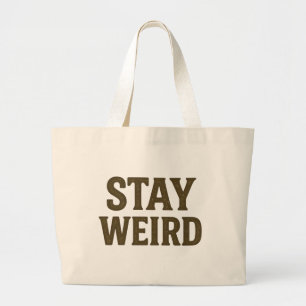 Bolsa Tote Grande Fique Estranho Roupas de Rua Retrô