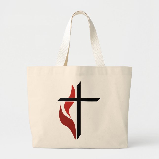 Bolsa Tote Grande Flaming Cross (Frente)