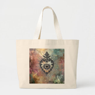 Bolsa Tote Grande Flaming Heart Jumbo Tote Bag
