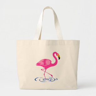Bolsa Tote Grande Flamingo cor-de-rosa