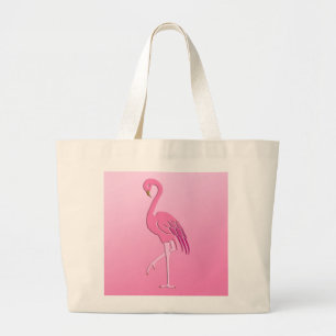 Bolsa Tote Grande Flamingo cor-de-rosa bonito
