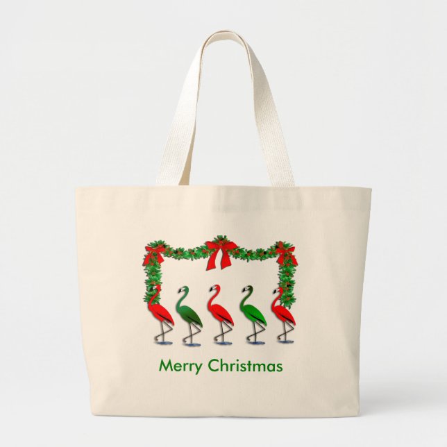 Bolsa Tote Grande Flamingo Rockettes Dança (Frente)