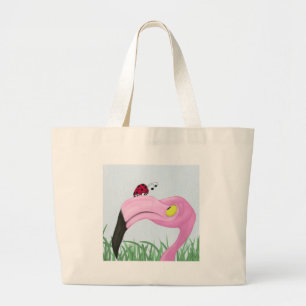 Bolsa Tote Grande Flamingo Rosa bonito