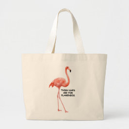 Bolsa Tote Grande Flamingo Rosa Inspiracional Brilhante