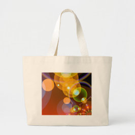 Bolsa Tote Grande Flare da Len Multicolor abstrato