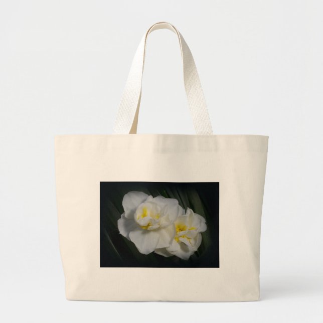 Bolsa Tote Grande Flor branca (Frente)