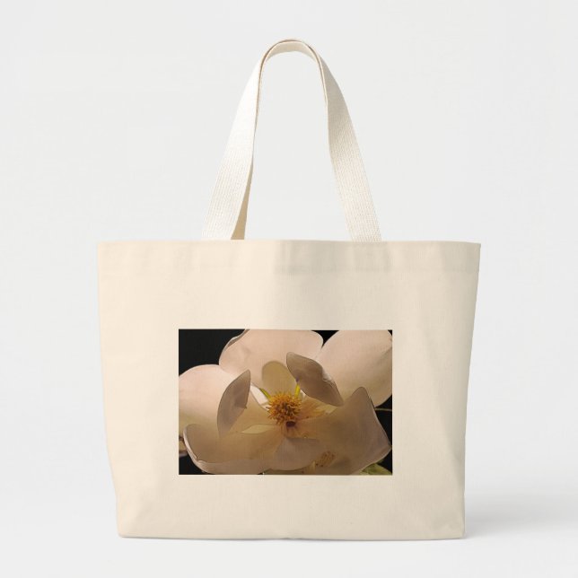 Bolsa Tote Grande Flor da magnólia (Frente)