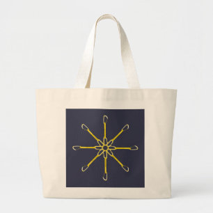 Bolsa Tote Grande Flor de Desenho Rápido