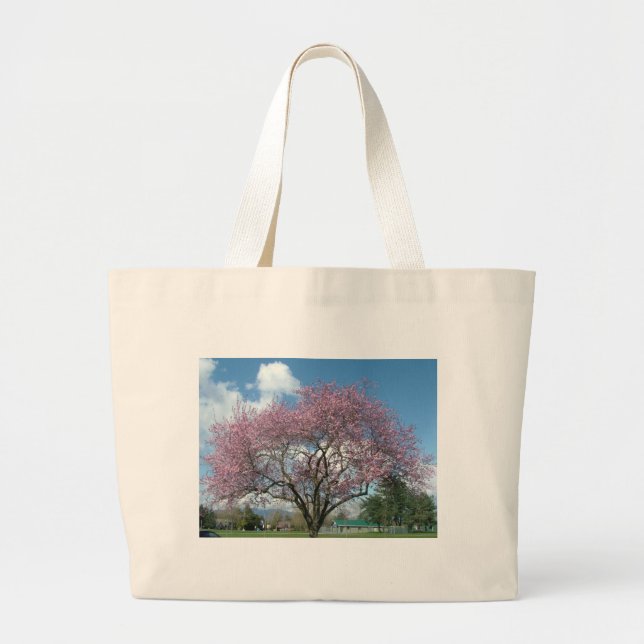 Bolsa Tote Grande Flor de primavera (Frente)