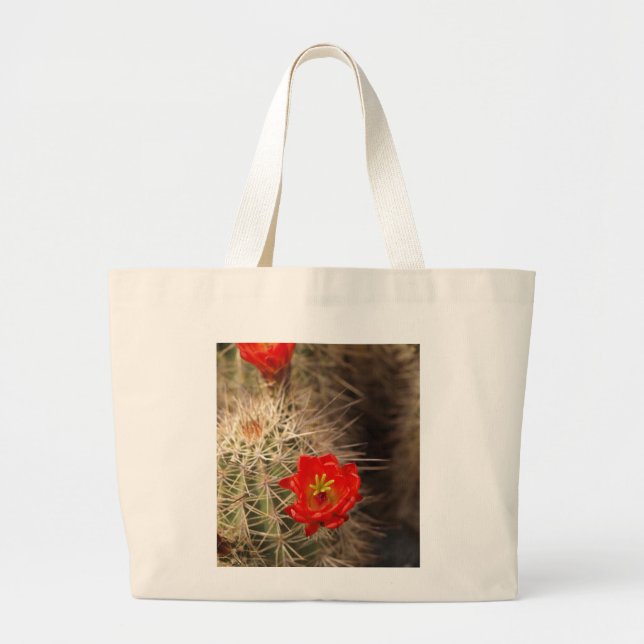 Bolsa Tote Grande Flor do cacto (Frente)