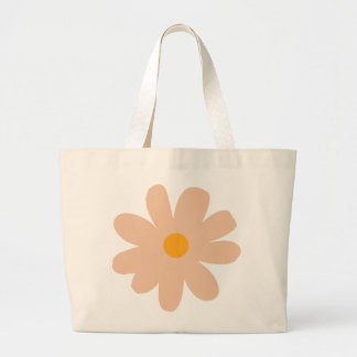 Bolsa Tote Grande Flor Mínimo de Daisy Pastel - Estética Retrorístic