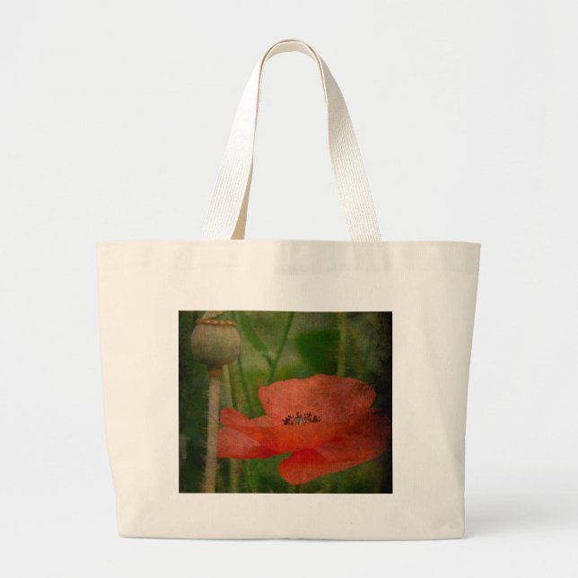 Bolsa Tote Grande Flor Poppy (Frente)