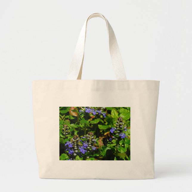 Bolsa Tote Grande Flor Roxo e Abelhas (Frente)