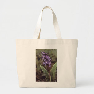 Bolsa Tote Grande Flor Selvagem: Orquídeas Púrpura Precoce