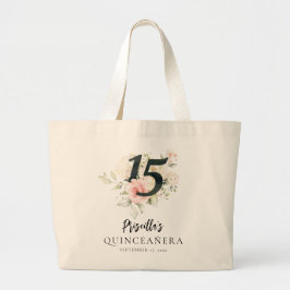 Bolsa Tote Grande Floral Quinceanera 15 Birthday Keepsasaafilasofilo