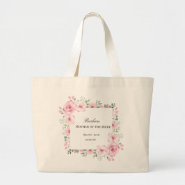 Bolsa Tote Grande Floral Rosa Mãe da Noiva 