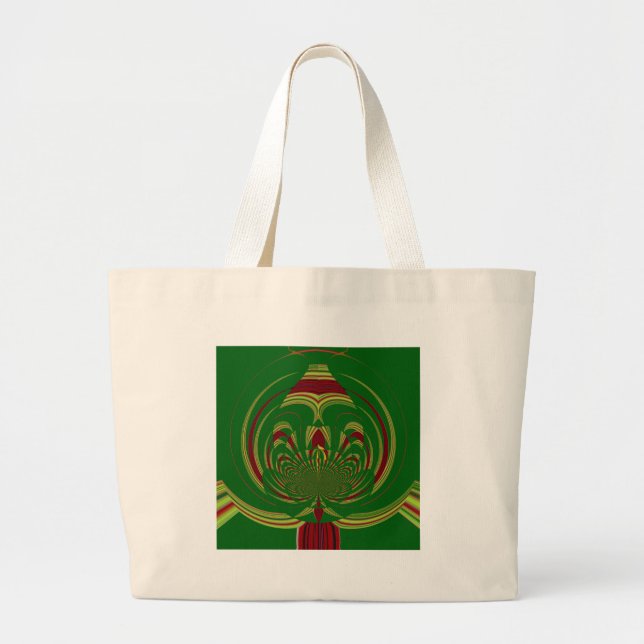 Bolsa Tote Grande Floral Verde (Frente)