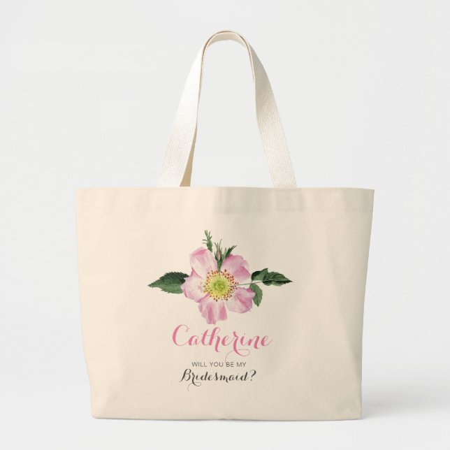 Bolsa Tote Grande Floral, Você Será Minha Mala De Porta-Voz (Frente)