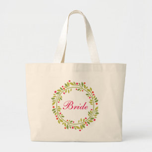 Bolsa Tote Grande Floral Wreath Bride