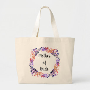 Bolsa Tote Grande Floral Wreath Mãe Da Noiva
