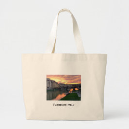 Bolsa Tote Grande Florence Italy Tote Bag com citação inspiradora