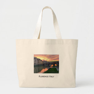 Bolsa Tote Grande Florence Italy Tote Bag com citação inspiradora