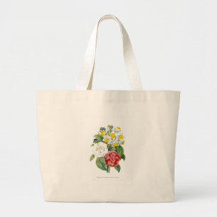 Bolsa Tote Grande flores botânicas coloridas vindas de Redoute.