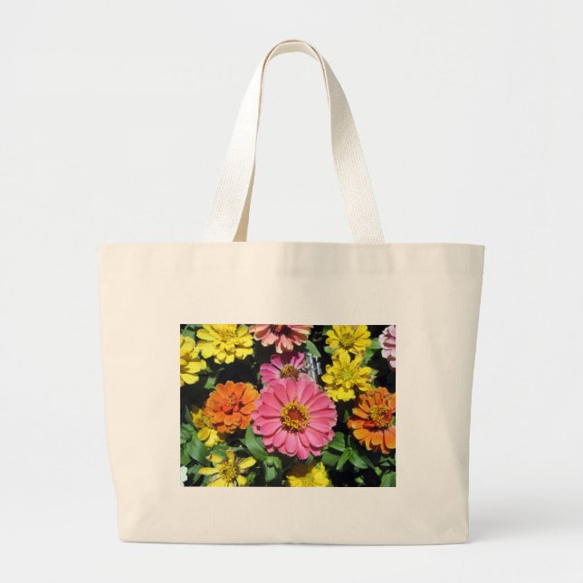 Bolsa Tote Grande Flores Coloridas (Frente)