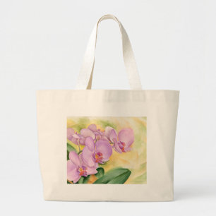 Bolsa Tote Grande Flores da orquídea do Phalaenopsis - multi