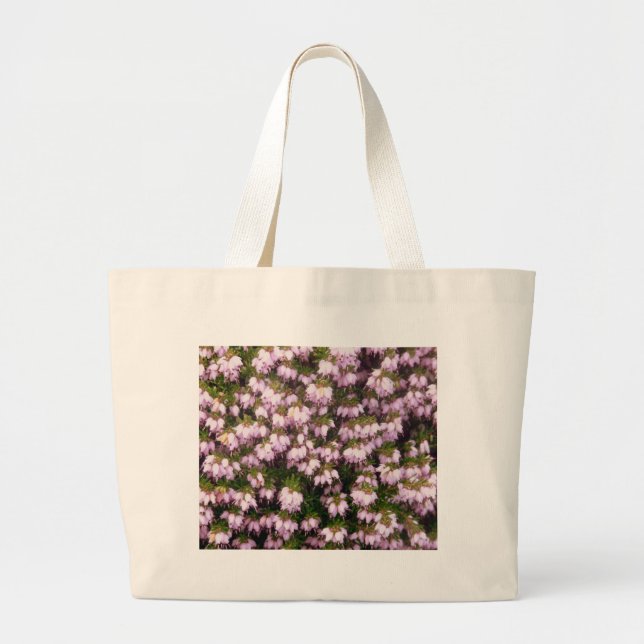 Bolsa Tote Grande Flores de couro roxo (Frente)